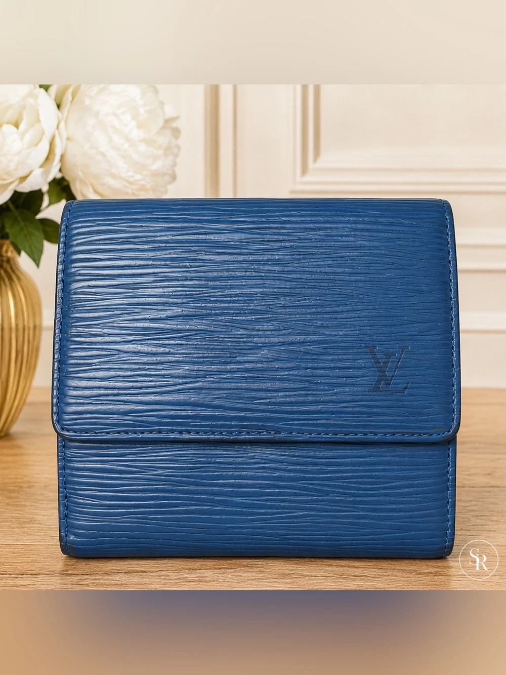 Vintage Louis Vuitton Portefeuille Elise Wallet Toledo Blue Epi Leather